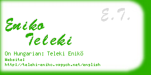 eniko teleki business card