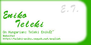 eniko teleki business card